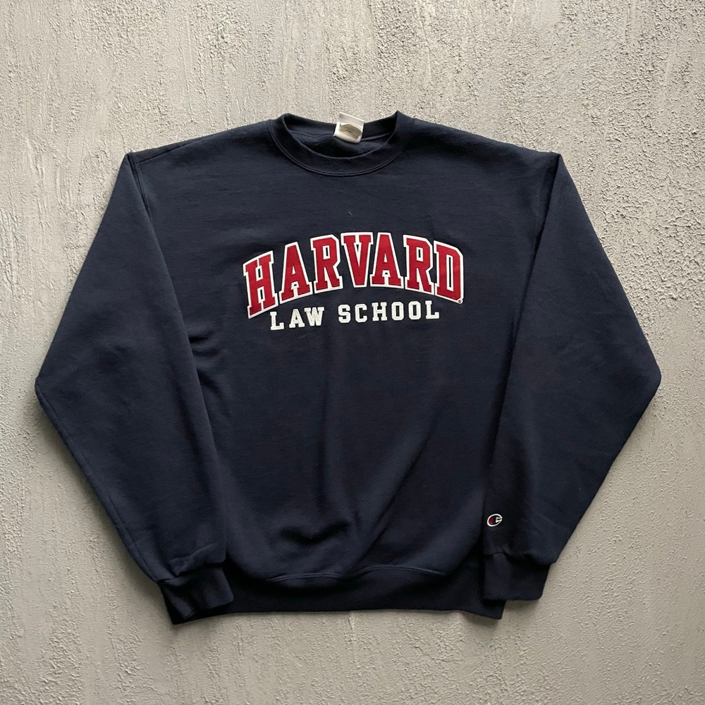 Harvard Law School Sweatshirt Men Large Blue 2000s champion